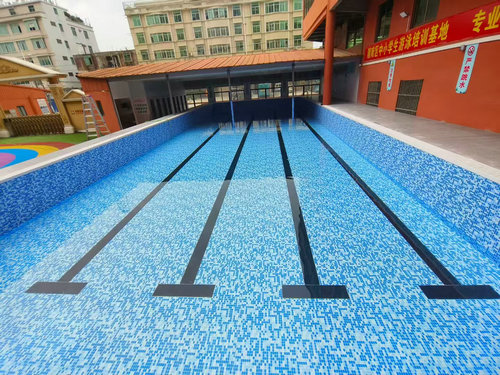 涵江学校钢结构拼装游泳池防水胶膜泳池项目